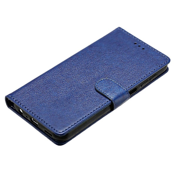 Læder telefoncover med pung, stativ og praktisk rem til iPhone 14 Pro Max - Grøn Multicolor Blue
