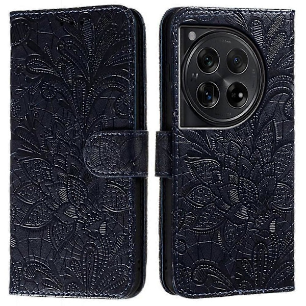 OnePlus 12 5G -kotelo pitsikukilla PU-nahkainen lompakkokotelo - Vihreä Multicolor Black
