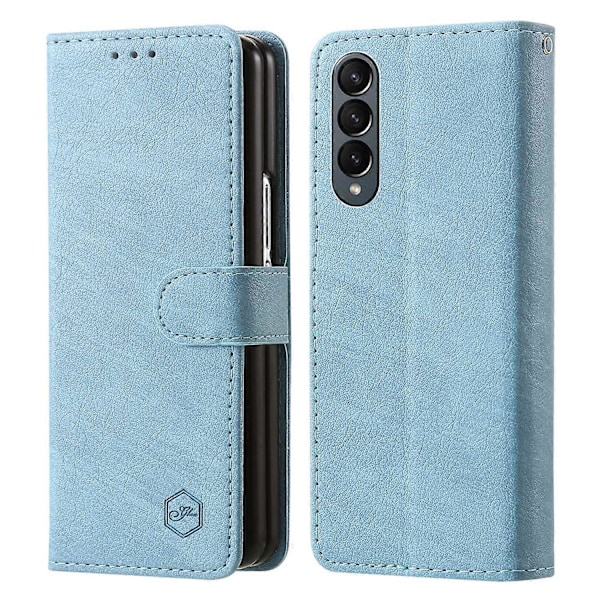 Samsung Galaxy Z Fold4 5G -kotelo PU-nahkaa, iskunkestävä, yksivärinen lompakkokotelo Multicolor Style B