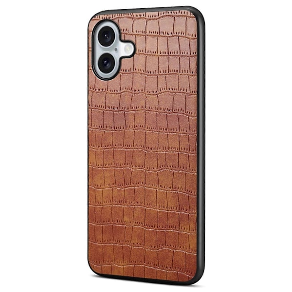iPhone 16 Plus -kotelo, krokotiilinnahkajäljitelmä, nahkapäällysteinen PC+TPU-puhelinkuori Multicolor Style B