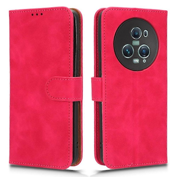 Honor Magic5 Pro Käännettävä Nahkainen Puhelinkotelo Jalustalla Lompakko Ihoystävällinen Matkapuhelimen Suojus Multicolor Style D