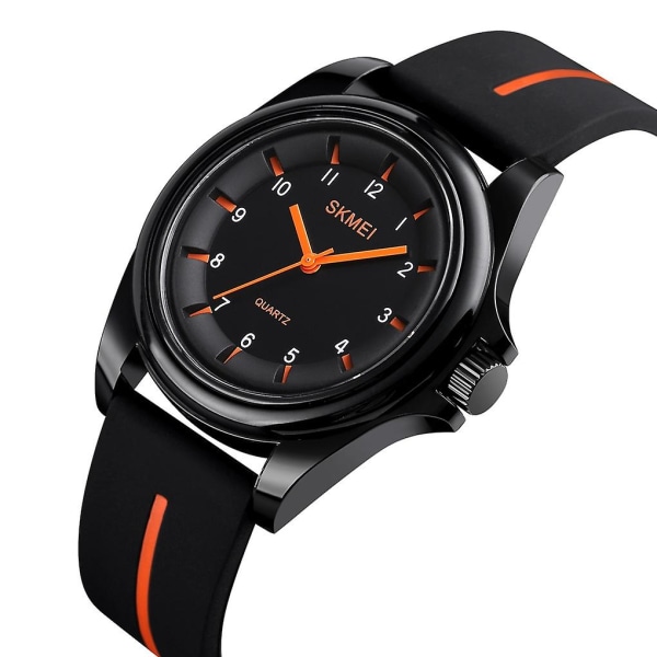 Skmei 1578 Kreativ Stereo Urskive Studentklokke Casual Enkel Herre Quartz Klokke Orange