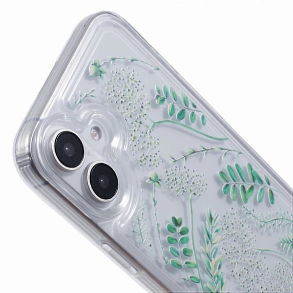 Skal för iPhone 16 Plus TPU Blommönster Luftkuddedesign Skyddande Skal Multicolor Style D
