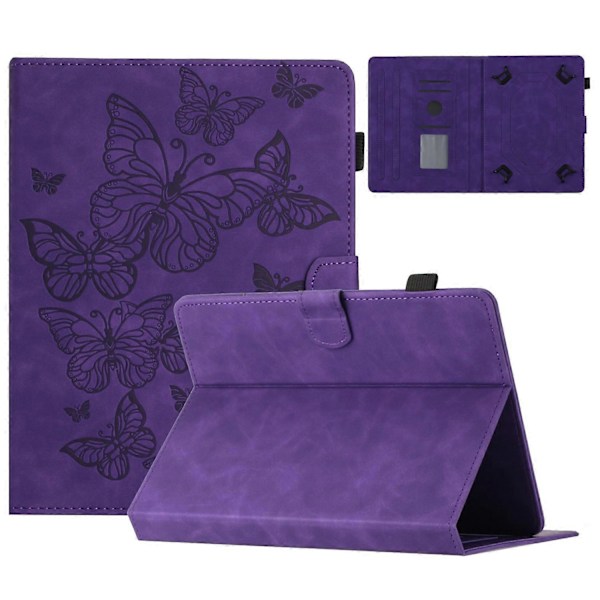 7-tommers nettbrett PU-skinn stativdeksel sommerfugltrykk kortholder nettbrettdeksel Multicolor Style E