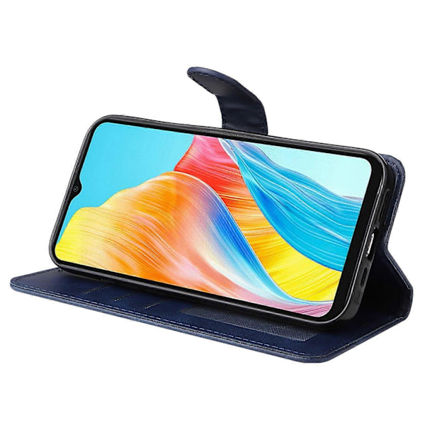 Til Oppo A38 4G Etui Wallet Telefon Stand Shell PU Læder Cover med Kalvetekstur Multicolor Style E
