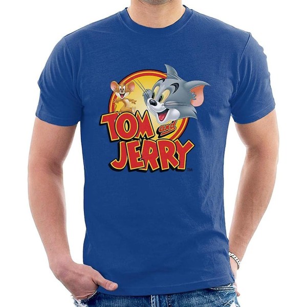 Tom And Jerry Inledningstitel Herr T-shirt -vuxen, 3xl Royal Blue 3XL