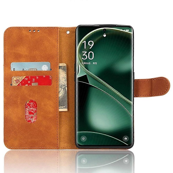 För Oppo Find X6 Pro TPU+PU Läder Telefonfodral Ställ Plånbok Stötsäkert Telefonskydd Multicolor Style E