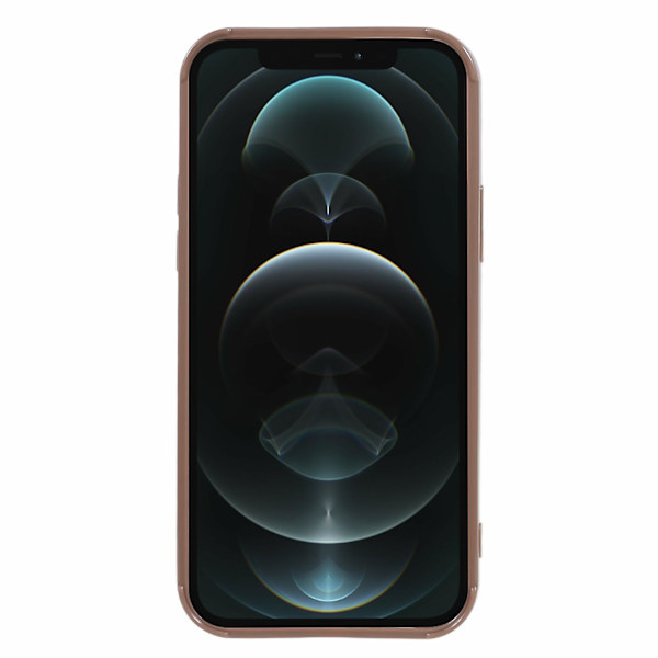 För Iphone 12 Pro Max Tpu phone case 3d randigt mönster Anti-Scratch cover Brown