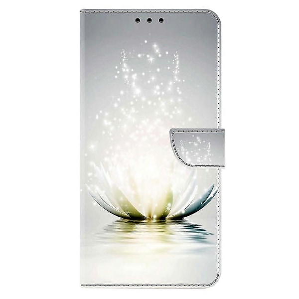 Motorola Moto E15 4G -kotelo, 3D-kuvioitu PU-nahkainen lompakkokotelo jalustalla Multicolor Lotus