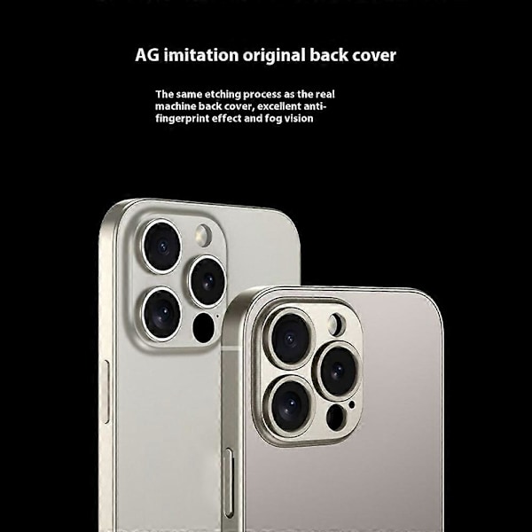 GKK iPhone 16 Pro Max -kotelo, metallinhohtomaali, AG-matta, ihoa myötäilevä TPU+PC-puhelinkuori - Harmaa Multicolor Titanium Grey