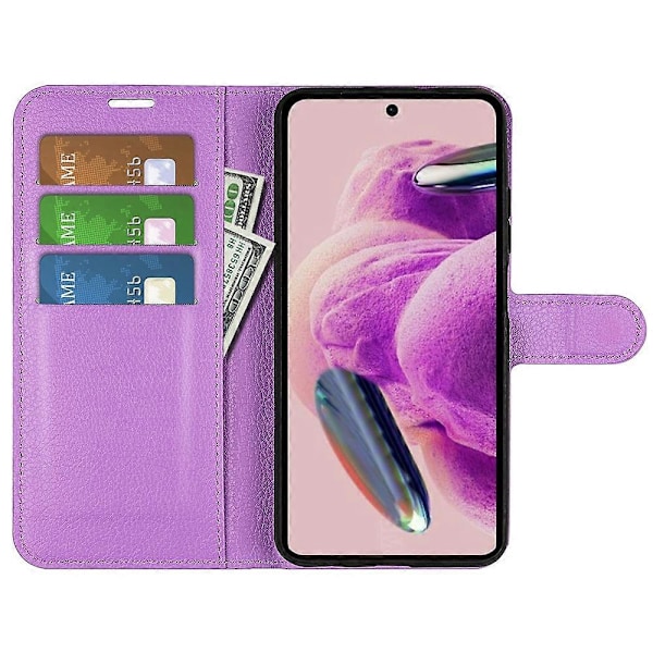 Til Xiaomi Redmi Note 12S 4G Litchi Tekstur Wallet Telefon Cover Stativ PU Læder Etui Multicolor Style H