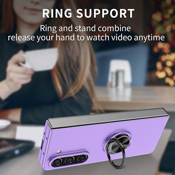 För Samsung Galaxy Z Fold5 5G Ring Kickstand Mobilskal Stöd Bilhållare Hårt PC Skyddande Skal Multicolor Style H