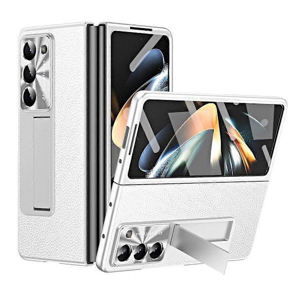 För Samsung Galaxy Z Fold5 5G Läder PC Fodral Stötsäkert Ställ Telefonskal Multicolor Style B