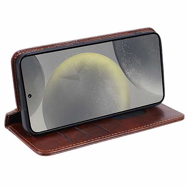 SUTENI PU-Lærdeksel med Folio Flip-Stativ og Lommebok til Samsung Galaxy S24 Multicolor Style A