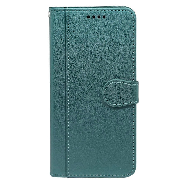 Til iPhone 16 Pro Max Wallet Case Magnetisk Lukning Læder Telefon Cover med Rem- Multicolor Green