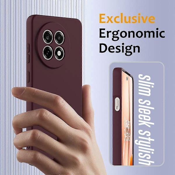 Skal för OnePlus Ace 5 5G/OnePlus Ace 5 Pro 5G/OnePlus 13R 5G Kompatibelt med MagSafe Anti-Drop Multicolor Wine Red