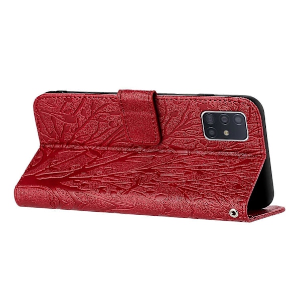 Til Samsung Galaxy A71 4G SM-A715 Læder Etui Wallet Stand Præget Telefon Cover Multicolor Style E
