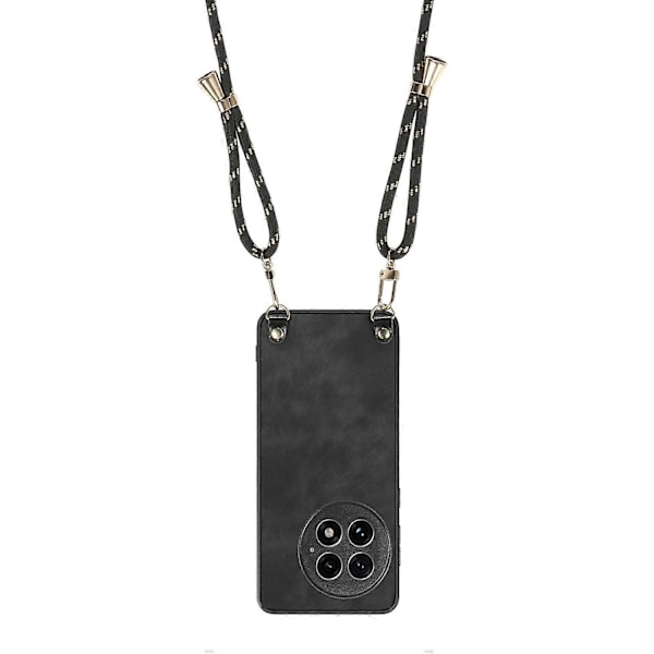 Retro læder telefoncover til OnePlus 13 med justerbar rem Multicolor Style F