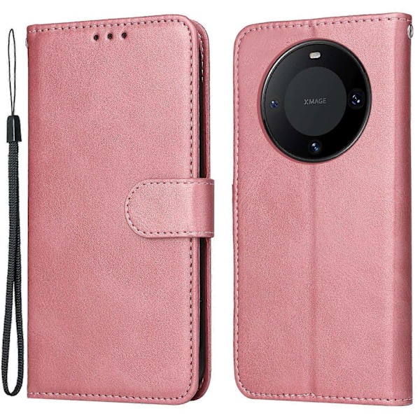 Til Huawei Mate 60 Etui Kalvetekstur Tegnebog Stativ PU Læder Slim-fit Telefoncover Multicolor Style D