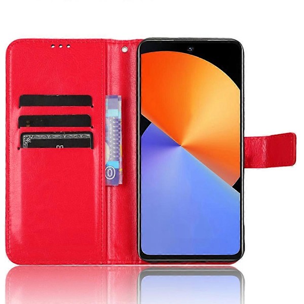 Til Infinix Note 30i 4G Anti-Dust Telefon Cover Wallet Stand PU Læder Flip Case Shell Multicolor Style D