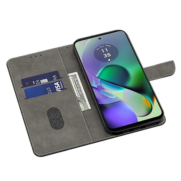 Læder Stand Cover med 3D-mønster og pung til Motorola Moto G24 Power Multicolor Style C
