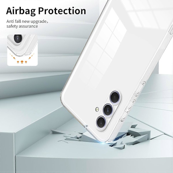 För Samsung Galaxy A55 5G Transparent Skal Stöttåligt TPU+PC Telefonskal Multicolor Style A
