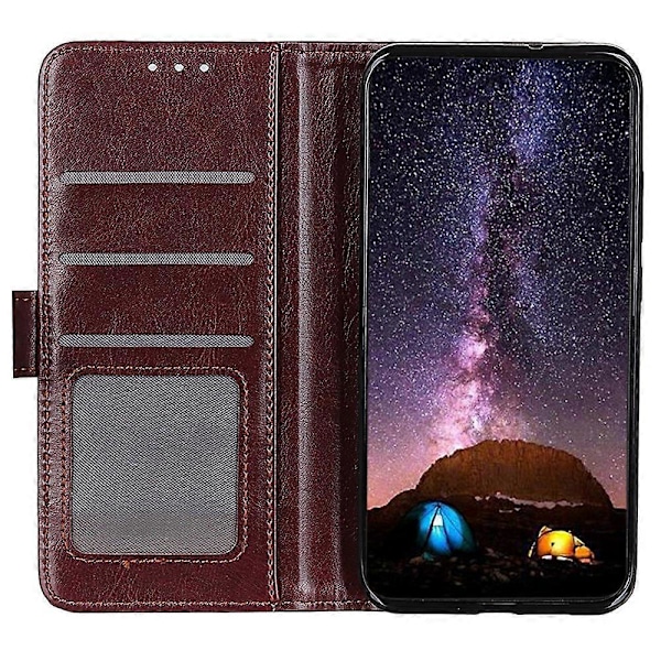 Til OnePlus 13R 5G/Ace 5 5G Etui Crazy Horse Tekstur PU Læder Telefon Stand Cover Multicolor Brown