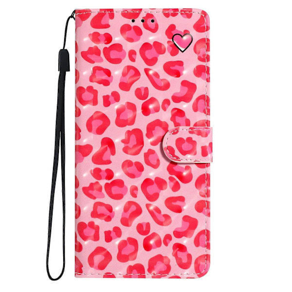 PU Læder Etui med 3D Mønster og Pung til iPhone 15 Multicolor Style E