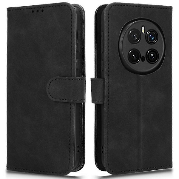 Læderetui til Honor Magic7 Pro 5G, hudvenligt, anti-drop, pung, flip-telefoncover Multicolor Style A