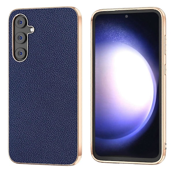 Samsung Galaxy S23 FE puhelinkuori Nano-galvanoidulla lehmännahalla päällystetty TPU+PC-suojus Multicolor Style C