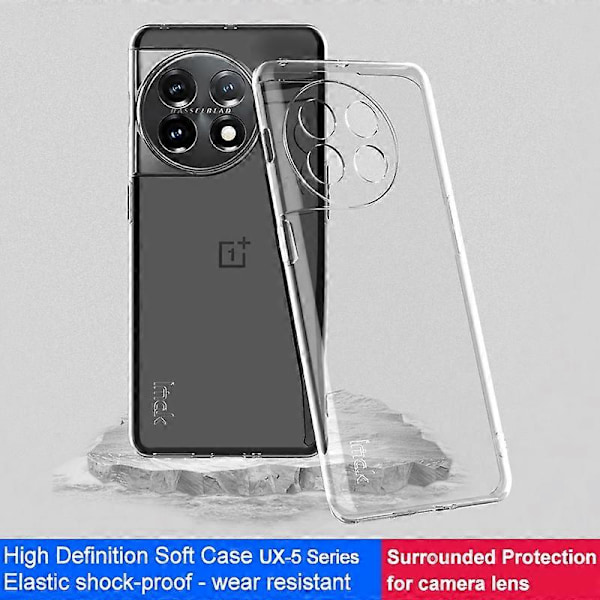 IMAK UX-5 Series Mobilskal för OnePlus 11 5G, Transparent TPU Mobiltelefonskal