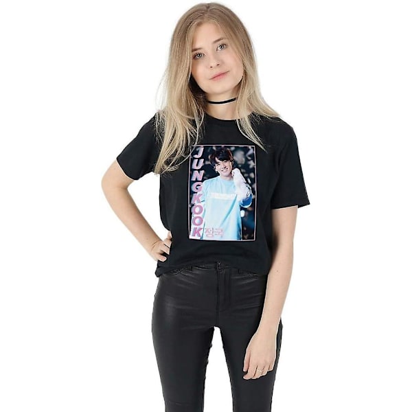 Jungkook Homage Top Fashion Kpop Kookie Jungshook T-shirt Black L