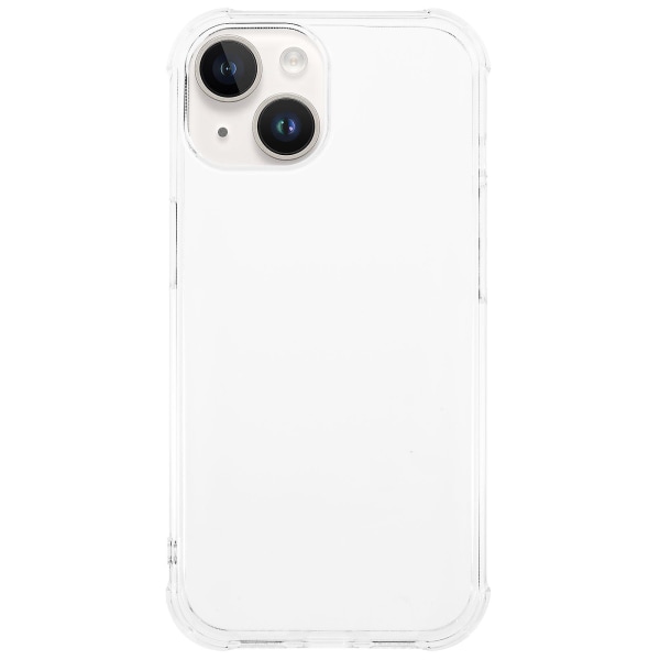 Phone case till Iphone 15 Plus, genomskinligt Tpu- cover med hål för stereohögtalare