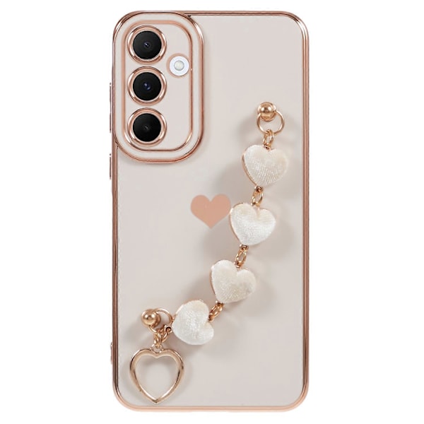 For Samsung Galaxy A34 5G Slim Case Elektroplettering Myk TPU Telefondeksel med Stropp Multicolor Style D