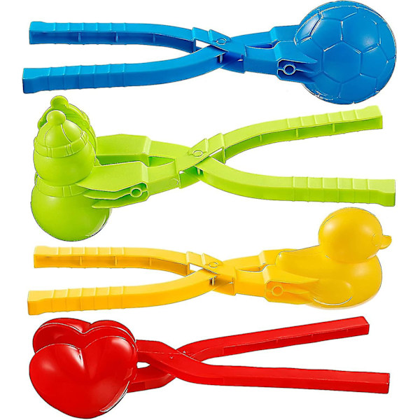 4 delar Snowball Maker Leksaker Snow Toy Kit Snowball Maker Clip Snowball Maker Snow Ball Clip Snowball Maker Tool Strand Sand Leksak Kul Vinter Utomhus