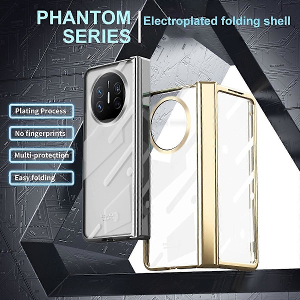 Huawei Mate X5 -puhelimen kova PC-suojakuori galvanoidulla pinnoitteella ja karkaistulla lasikalvolla Multicolor Style C