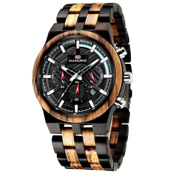 Herre Chronograph med Datovisning Træur