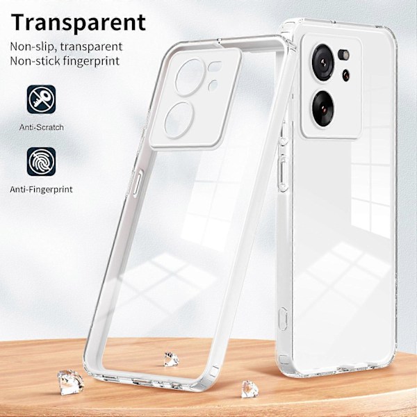 Til Xiaomi 13T/13T Pro Gennemsigtigt Cover TPU+PC Beskyttende Telefoncover Multicolor Style B