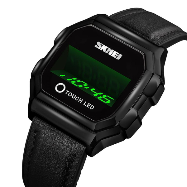 Skmei 1650 Läderrem Version Elektronisk watch Läderrem Version Black