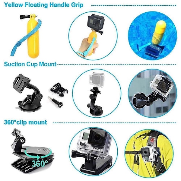 Til GoPro Hero 13 Black Vandtæt Etui Brystrem Hærdet Glas Skærmbeskytter med Selfie Stick