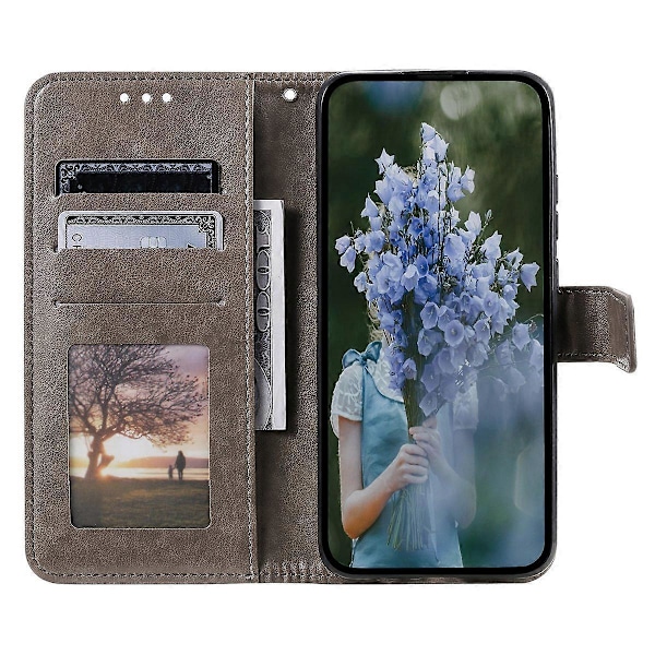 Til Samsung Galaxy A16 5G/A16 4G Etui Præget Totem PU Læder Wallet Stand Telefon Cover Multicolor Style E