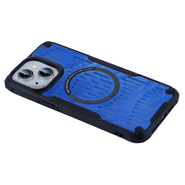 For iPhone 13 Deksel Varmeavledning Hul Magnetisk TPU+PC Telefondeksel Kompatibelt med Magsafe Multicolor Style A