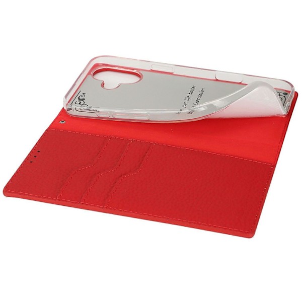 Læder Wallet Case til iPhone 16 Plus med Litchi Tekstur Multicolor Style E