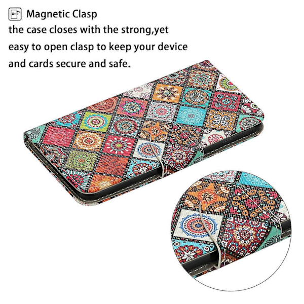 Fodral för Samsung Galaxy S25 Ultra med mönstertryck, skyddande läderfodral Multicolor Style H