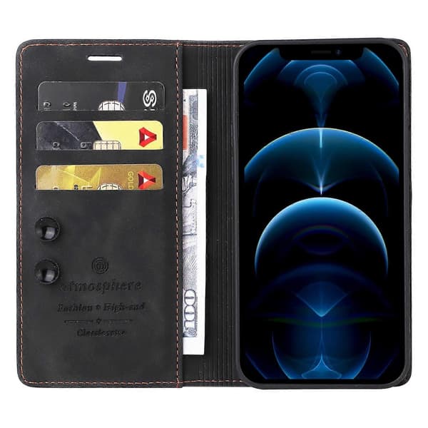006-serien Fodral för iPhone 15 Pro PU Läder Telefonskal med Plånboksstativ Multicolor Style E