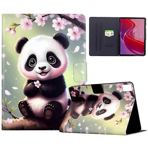 Stativdeksel med mønstertrykk for Lenovo Tab M11/Xiaoxin Pad 11 2024, nettbrett skinndeksel med Auto Wa Multicolor Sakura Panda