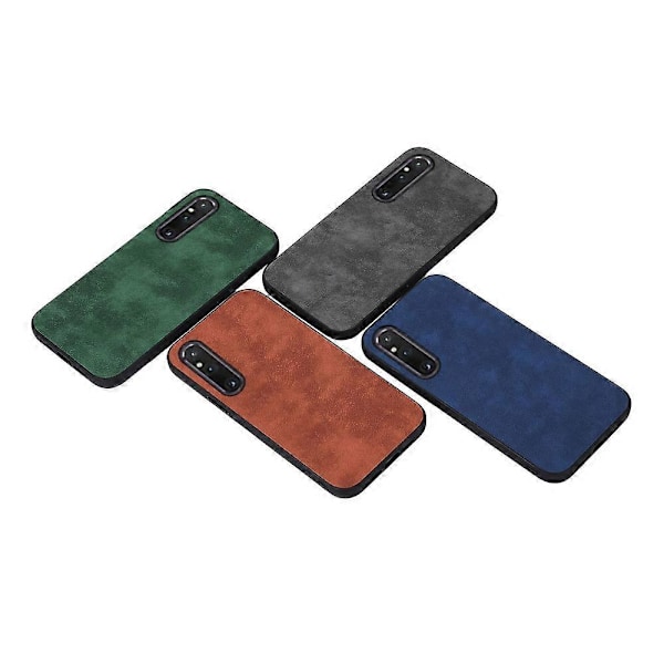 Sony Xperia 1 V puhelinkuori, teksturoitu PU-nahkapäällysteinen PC+TPU suojakuori Multicolor Style A