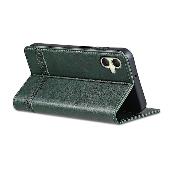 AZNS Samsung Galaxy A06 -kotelo, lehmännahkajäljitelmä PU-nahkainen lompakkokotelo- Multicolor Green