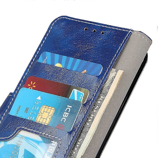 Iskunkestävä PU-nahkainen suojakotelo jalustalla ja lompakolla Honor 90 -puhelimelle, retrotyyli Multicolor Style C