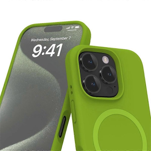 Skal för iPhone 16 Pro Max Kompatibelt med MagSafe PC+Flytande Silikon Mobilskal Multicolor Style A
